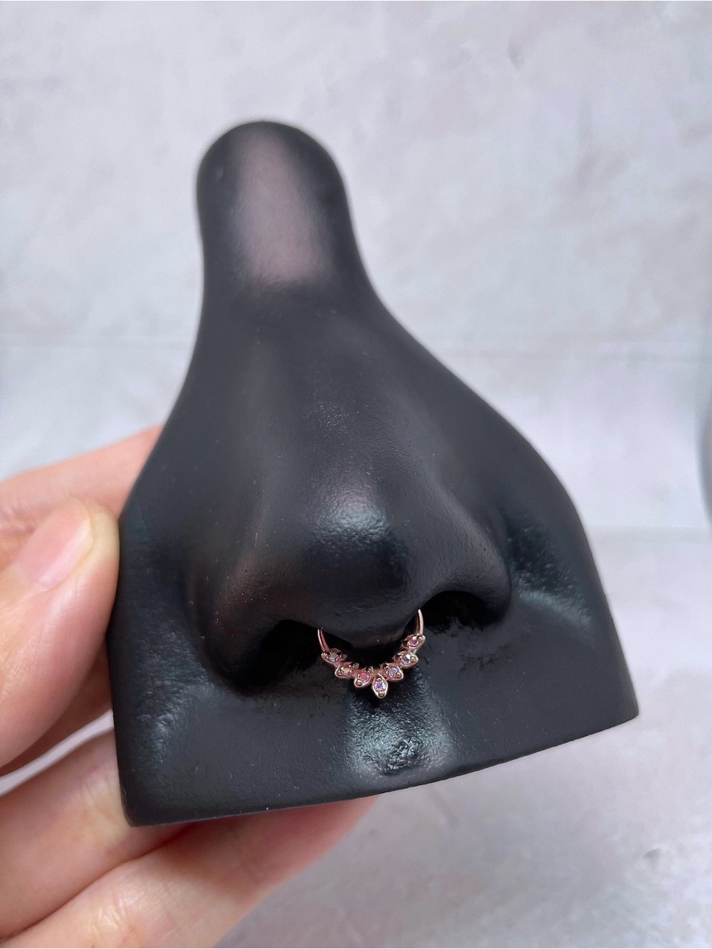 NWOT Hot Topic Rose Gold Pink Gem Septum Ring